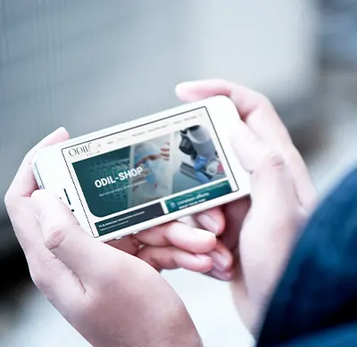 Mockup smartphone odil-shop agence groupeestudio Forges les Eaux