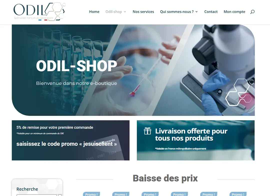 Agence E-studio du groupeestudio.com de Forges les Eaux. Créateur du site odil-shop.fr